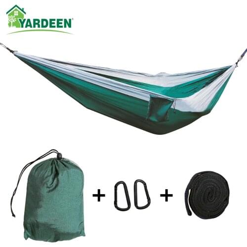 300*200cm Tree Hammocks Camping Indoor Outdoor Portable Parachute Hammocks For Hiking Survival Travel with three color available