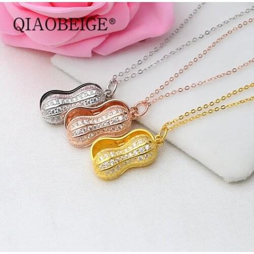 QIAOBEIGE Chain Pendant Necklace Jewelry Pearl Necklace Mountings Making Findings Jewelry Parts Fittings Charm Accessory chain