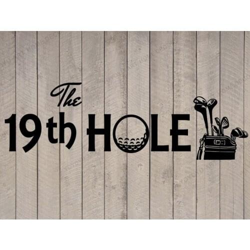 Self-adhesive Golf Wall Decal Golf Wallpaper Murals Golf 19th Hole Vinyl Sticker Decal For Bedroom Fitness Club Decor WZ89