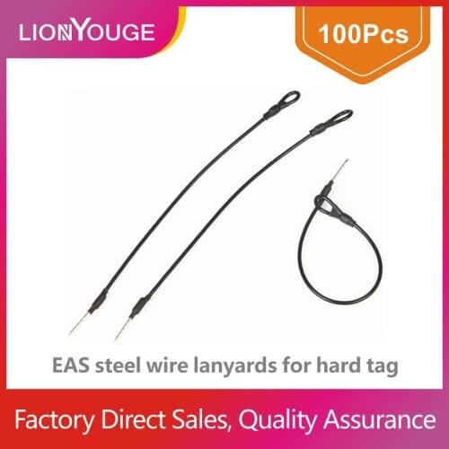 EAS steel wire lanyards for hard tag twisted Multi-fibre steel wire for the bag, box protection 100pcs/lot