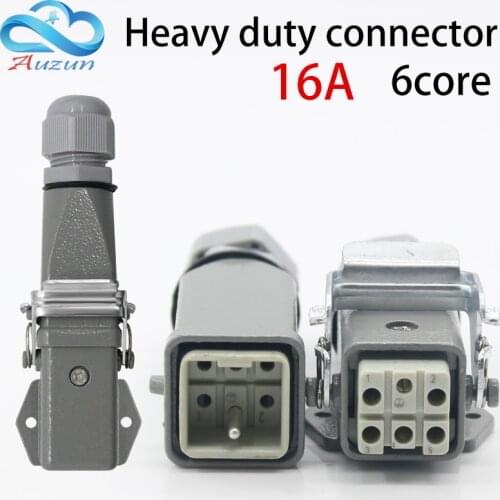 Heavy-duty connector 6 (5 + 1) core ha-006-3 air plug horizontal cold pressure hot channel flow waterproofing