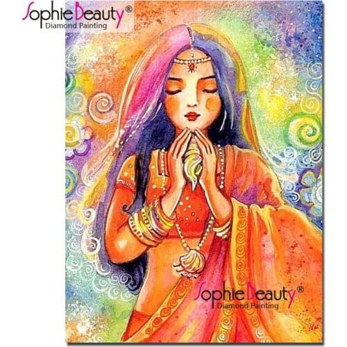 Sophie Beauty diy diamond painting beauty girl cross stitch handcraft embroidery Daughter of the sea Room Decor Gifts 19103