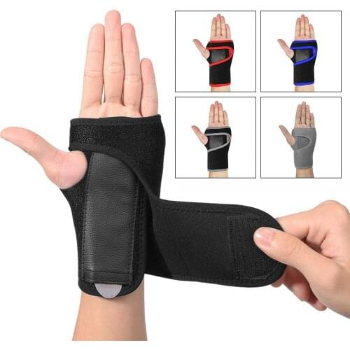 1pc Splint Fitted Wrist Support Strap Relieve Pain Hand Safety Protect Sports Adjustable Breathable Wrist Brace With Steel Plate
