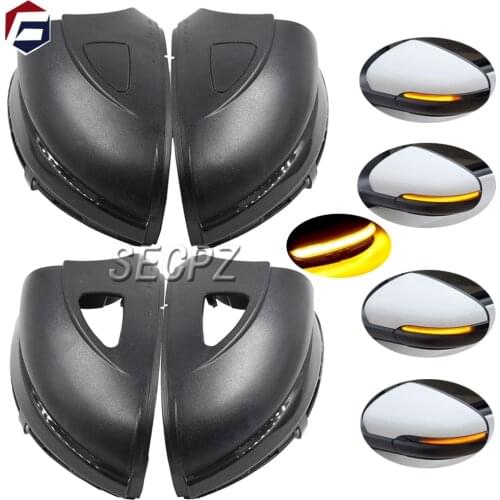 2PCS LED Dynamic Turn Signal Light Yellow Blinker Side Mirror Indicator For Volkswagen Golf Mk6 GTI 6 R Line Vi R20 Touran