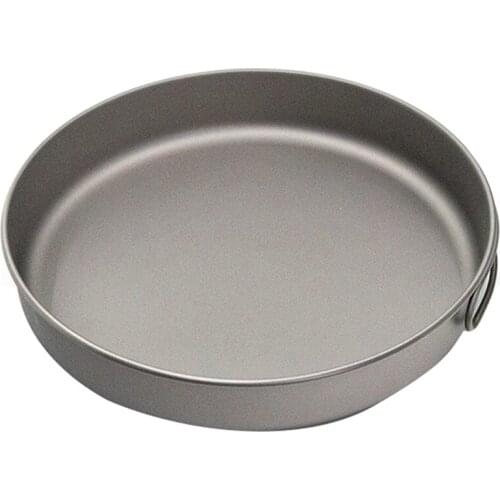 Outdoor Ultralight Titanium Frypan Camping Hiking Picnic Cooking Frying Pan Titanium Pan Utensils Hiking Picnic Cooking Picnic