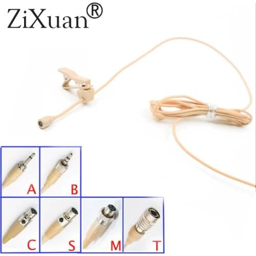 High Quality Tie Clip Lapel Microphone Mic Mike Beige Omnidirectional for Shure Audio Technica Sennheise MiPro Wireless System