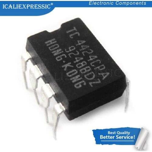 10PCS TC4424CPA DIP-8 TC4424 DIP8 TC4424EPA DIP MIC4424BN