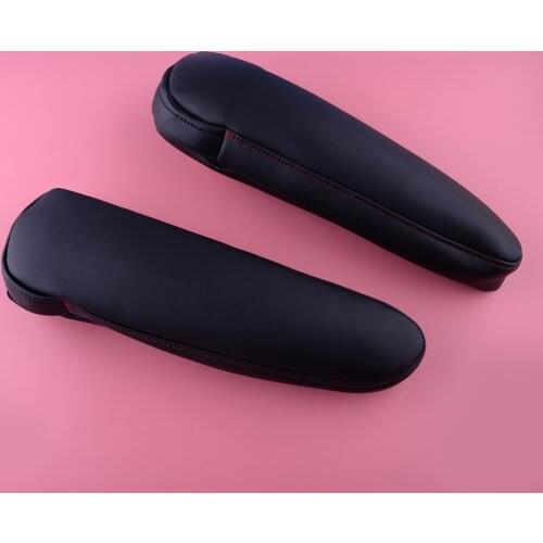 2pcs/set Black Car Front Seat Armrest Cover Synthetic Leather w/ Zipper fit for Toyota Sienna 2011-2017 2018