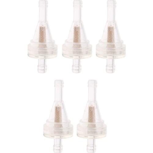 5pcs Plastic Inline Oil Fuel Filter for 1/4'' 6mm Fuel Hose Motor ATV