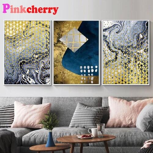 5D Diamond Painting Abstract Luxury Waves DIY Diamond Embroidery Triptych Diamond Mosaic Wall Art Picture Home Decor