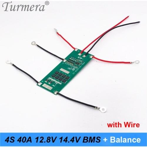 Battery BMS 4S 20A 40A 12.8V 14.4V 32650 32700 for Solar Panel Uninterrupted Power and Electric Boat Supply 12V Turmera Lifepo4