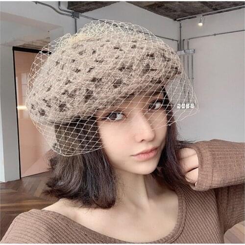Beret Hat For Women Thickened Handmade Crochet Beanie Cute Fashion Sweet Girl Warm Hat