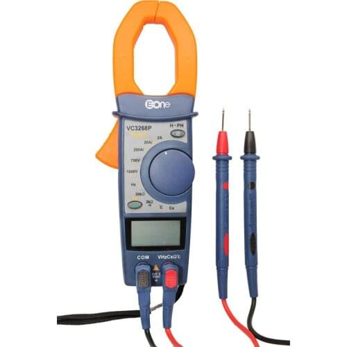 True RMS Digital Clamp Meter VC3268P DC/AC Voltage Current Resistance Capacitance Temperature 3 3/4 Data Hold CPU Contral