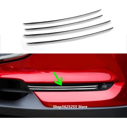 Fog Light Stainless Steel Decoration Strip For Mazda CX5 CX-5 2017 2018 2019 2020 Accessories Front Lights Lamp Shade Cover