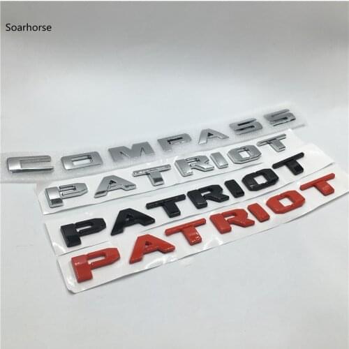 For Jeep Patriot Compass Emblem Nameplate Badge Decal Car Door Side Fender Logo Stickers