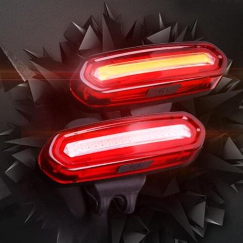 USB Rechargeable COB Rear Bike light Taillight Safety Warning Bicycle Light Front Rear Tail Lamp 4style 6 Molds LED Flash Lights