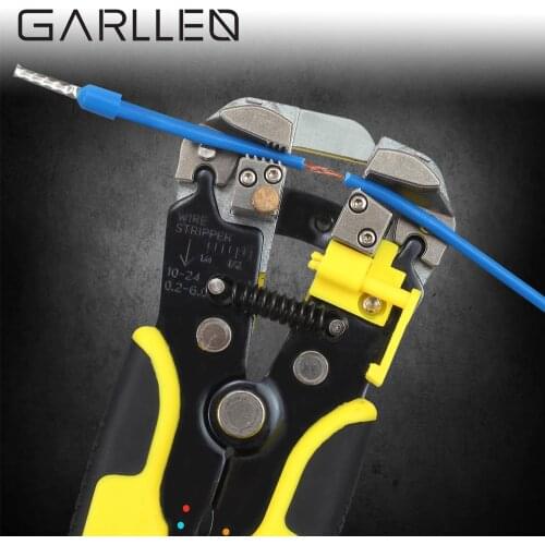 GARLLEN Multifuntion 0.14-6mm² Crimper Wire Stripper Plier Tool Kit with Cross Flat Blade Screwdiver for Cable Cutting Stripping