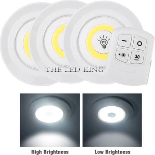 Go FOLLOW Dimmable LED Under Cabinet Light with Remote Control Battery Operated LED Closets Light for Wardrobe Bathroom lighting