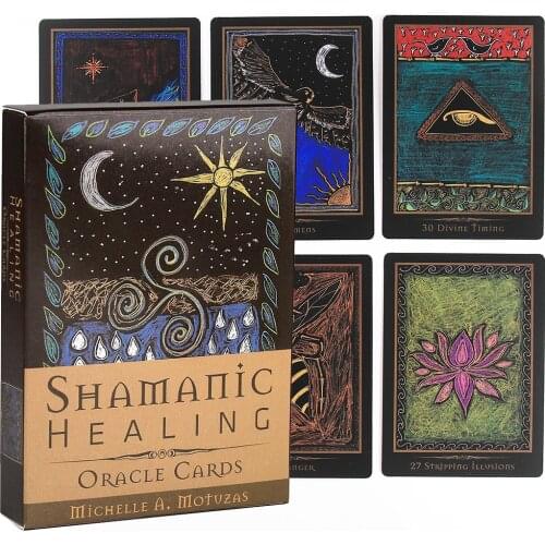 Oracle Cards Shamanic Healing Oracle Cards Tarot Guidance Divination Deck Board Games For Family Party Full Color For Beginners