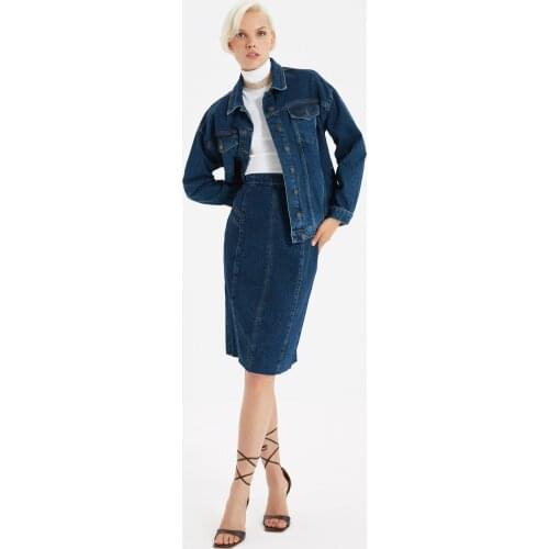 Trendyol Basic Denim Jacket TWOAW22CE0248