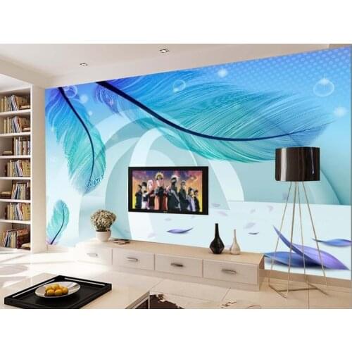Petals minimalist fashion feather 3d wallpaper modern for living room murals TV background wallpaper 3d mural wallpaper