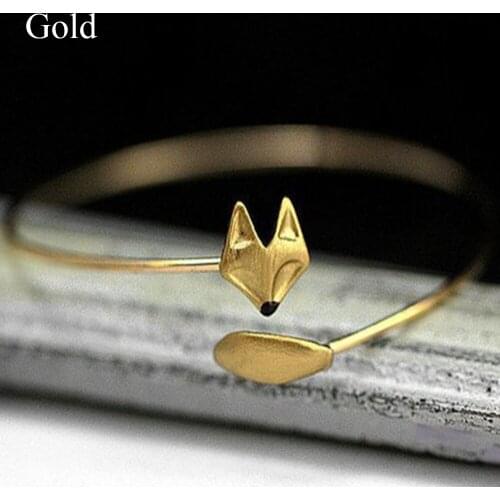 Beadsnice Brass Bracelet Charms Fox Resizable Lucky Dainty Delicate Initial Vintage For Jewelry Making Selected Gifts ID 41134