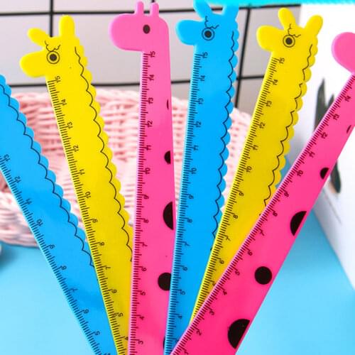 Cute Animal 15CM Straight Ruler Learning Stationery Kawaii Measuring Ruler for Kids School Supplies Bookmark for Students
