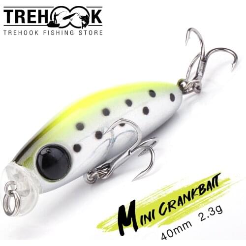 TREHOOK Japanese Mini Crankbaits Fishing Lure 40mm 2.3g Floating Minnow Wobblers For Pike Trout Lures for Fishing Accessories