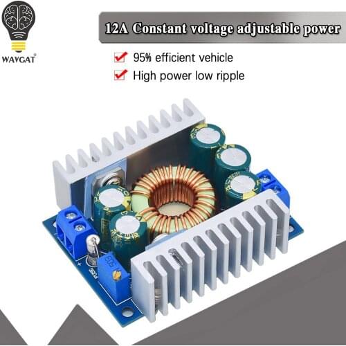 100W 5-40V 12A DC-DC High Power Low Ripple Adjustable Step-down Module 95% Efficient Car Power Module 12/24V to 3.3V/5/12V