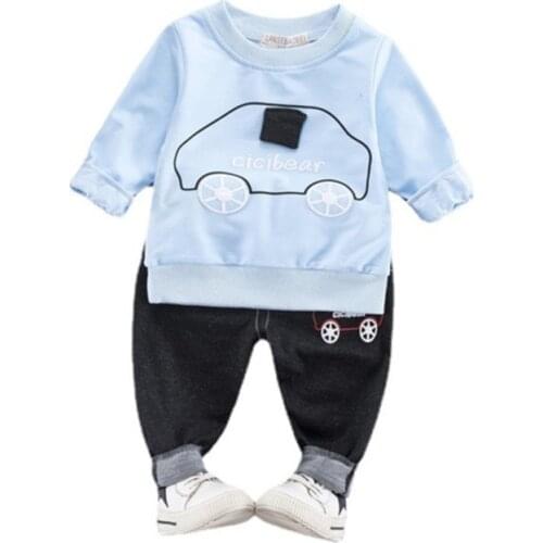 New Spring Autumn Baby Girl Clothes Fasihon Children Boys Cotton T-Shirt Pants 2Pcs/Sets Toddler Sports Costume Kids Tracksuits