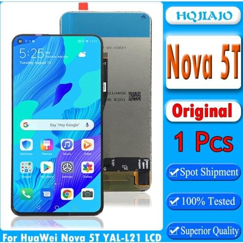 Original LCD Display For Huawei Nova 5T YAL-L21 L61A L71A LCD Screen Touch Display Digitizer Replacem