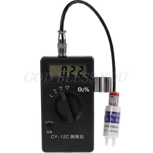 Professional Portable O2 Oxygen Concentration Content Tester Meter High Accuracy Oxygen Detector Monintor CY-12C Gas Analyzer