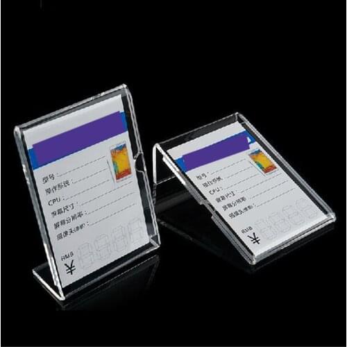 Clear color Solid Acrylic Phone retail store Price Label Display Holder Advertising Leader Stand for iphone Mobile phone Shop