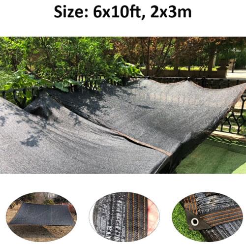Lvju 6x10ft 2x3m 95% Shading Garden Sunshade Net UV Protection Black Sun Shade Nets Greenhouse Sun Sails Succulents Plants Cover