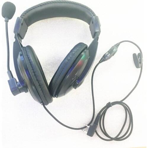 Noise canceling adjustable headphone K plug 2pins for Kenwood Baofeng Puxing Retevist Zastone TYT Quansheng Wouxun walkie talkie