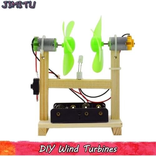 Wind Power Model Kits Toys for Children Scientific Training Handmade Physics Experiment Educational Toy Creative Assembly Models