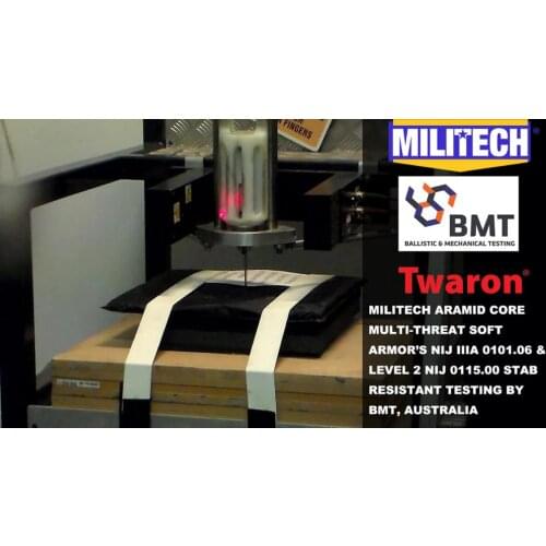 Test Video--Militech NIJ IIIA 0101.06 & NIJ 0115.00 Level 2 Stab Resistance Test Video