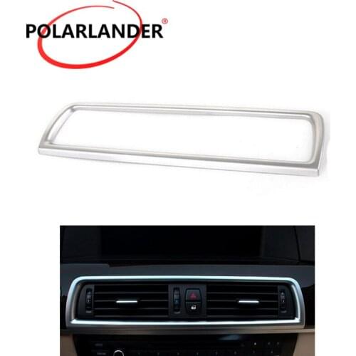 Interior Air Conditioning Vent outlet Frame Cover ABS Chrome Decoration Trim for BMW 5 series 2011-2014 Left Hand Drive