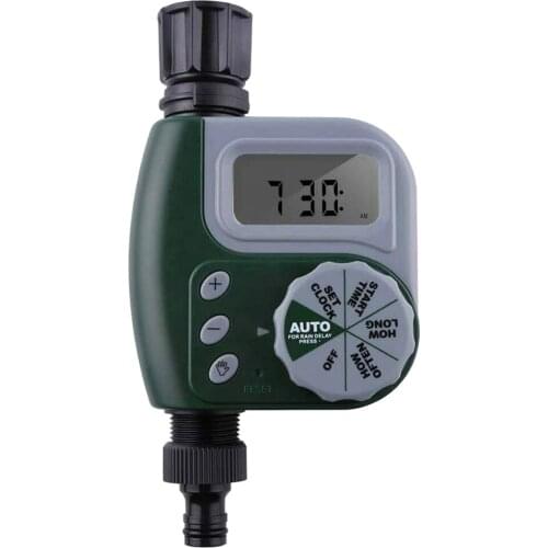 1-Outlet Faucet Timer Hose Waterproof Digital Automatic Timer Rain Delay Green