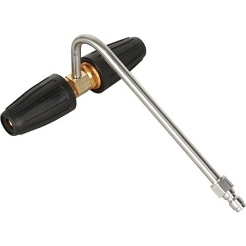 High Pressure Lotus Nozzle Double-head Rotatable Turbo Nozzle Gutter Cleaner