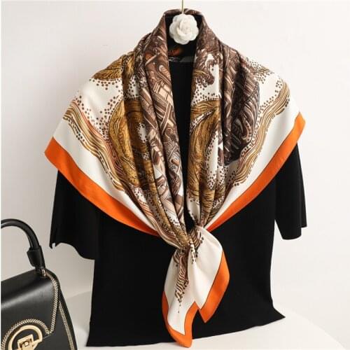Hair Wrap Female Print Shawl Neckerchief Twill Summer Square Scarf For Women Headscarf Design Headband Foulard Hijab Bandana