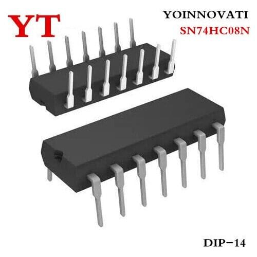 100pcs/lot SN74HC08N 74HC08 GATE AND 4CH 2-INP DIP-14 IC Best quality