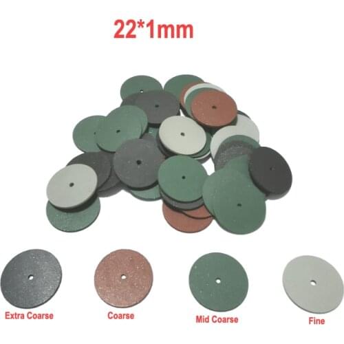 100PCS 22*1mm Slim Dental rubber tire rubber polishing wheel for dental equipment tools and jewelry Jewelry Buffing
