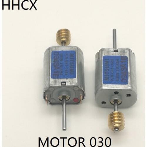 2PCS DC MOTOR 12-24VDC Double output shaft Micro motor 030 with Copper Worm 19500RPM