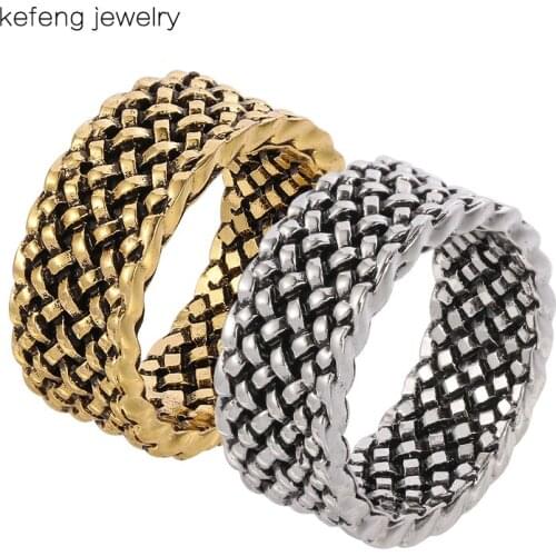 2021 Vintage Simple Design Anillos Brass Bijoux Retro Rings Jewelry Wholesale