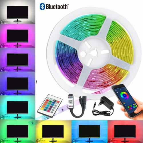 2835 20M Eu Plug Bluteooth Controller Led Light Strip Geen Waterdichte Nachtlampje Achtergrond Decoratie Flexibele Lichtgevende