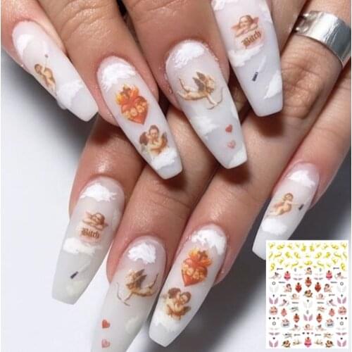 L+series angel 3d nail sticker DESIGNS L-192 decal template diy nail tool decorations