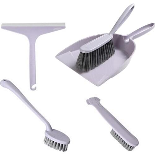 5PC broom/dustpan set Mini desktop small broom/dustpan/brush room Household Table sweeping bed children broom and dustpan