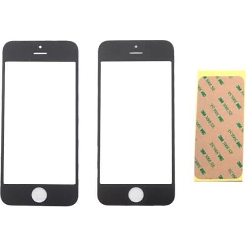 5S slide for Iphone 5 5C Black Touch screen front faceplate + adhesive