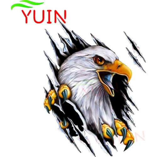 Car Sticker Eagle Scratch Decal Cartoon Cars Styling Rear Windshield Bumper Motorcycle Decoration Waterproof Decals 24*18cm